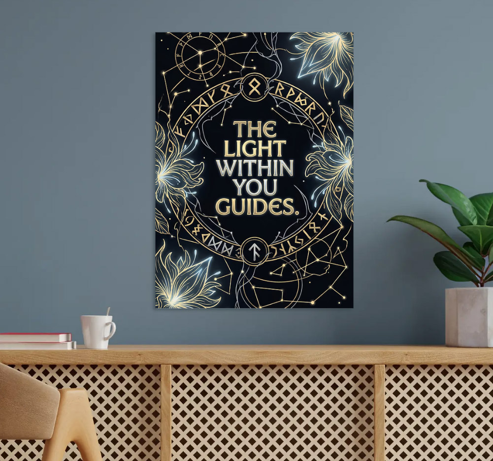 The Light Within You Guides the Way — metal poster wall art by Lineer